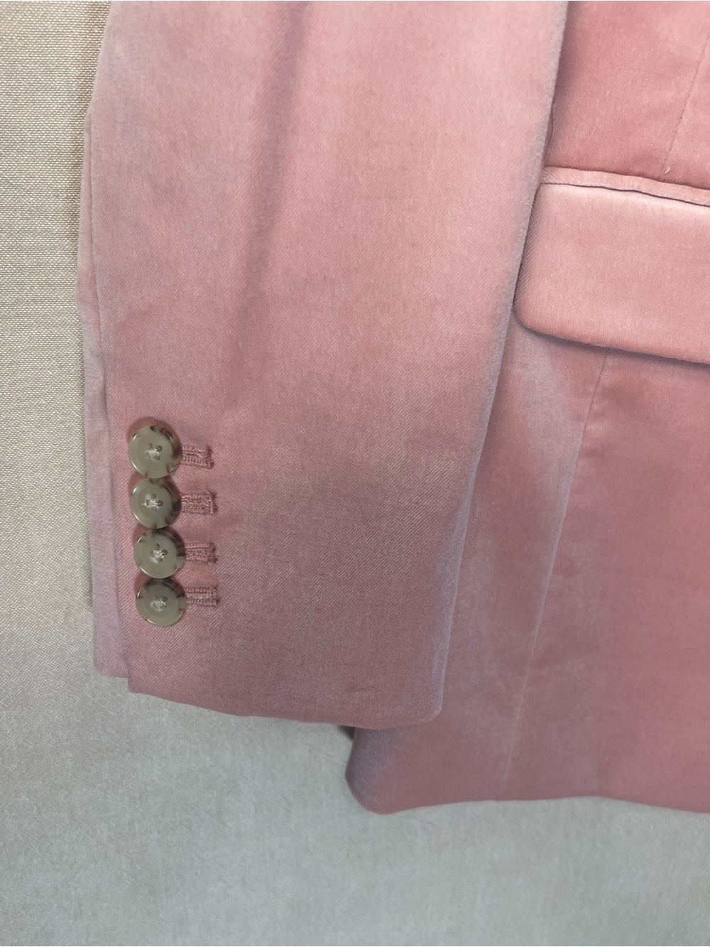 J. Crew Blush Pink Velvet Single-Button Blazer - Picture 3 of 5